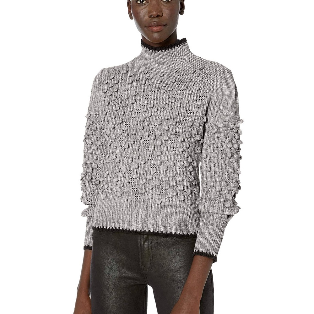 BCBGMAXAZRIA Women's Gray High Neck Sweater S ($200)